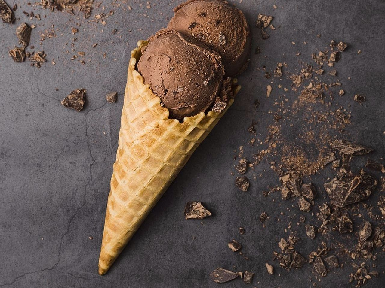 Helado con leche fresca